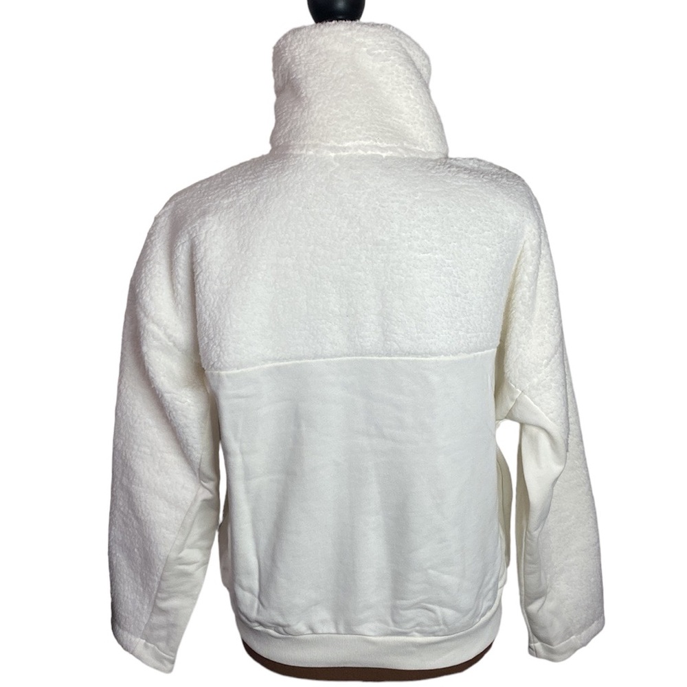 New J Crew Teddy sherpa button-front sweatshirt soft shell fleece jacket sz XXS - Picture 3 of 16